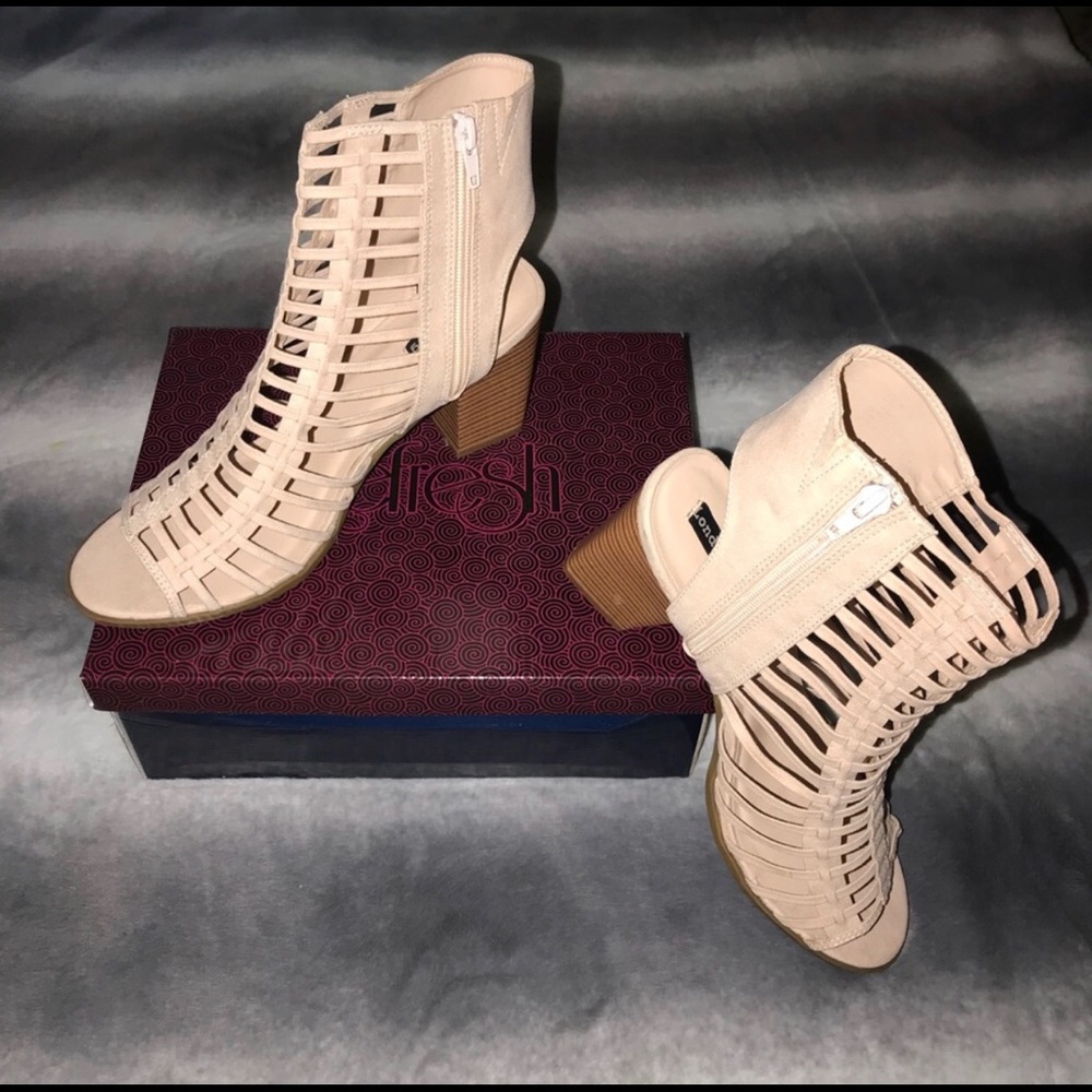 Blush Francescas Caged Booties